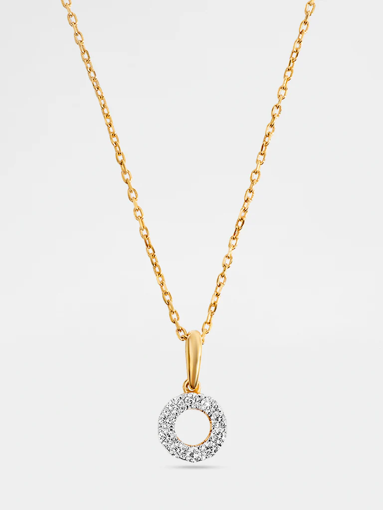 Yellow Lab Diamond Circle of Life Necklace - Image 3