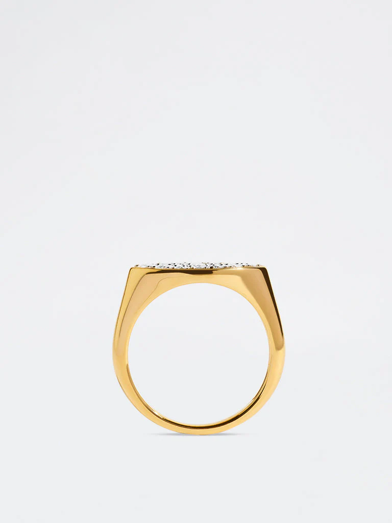 Yellow Lab Diamond Cluster Diamond Ring - Image 3
