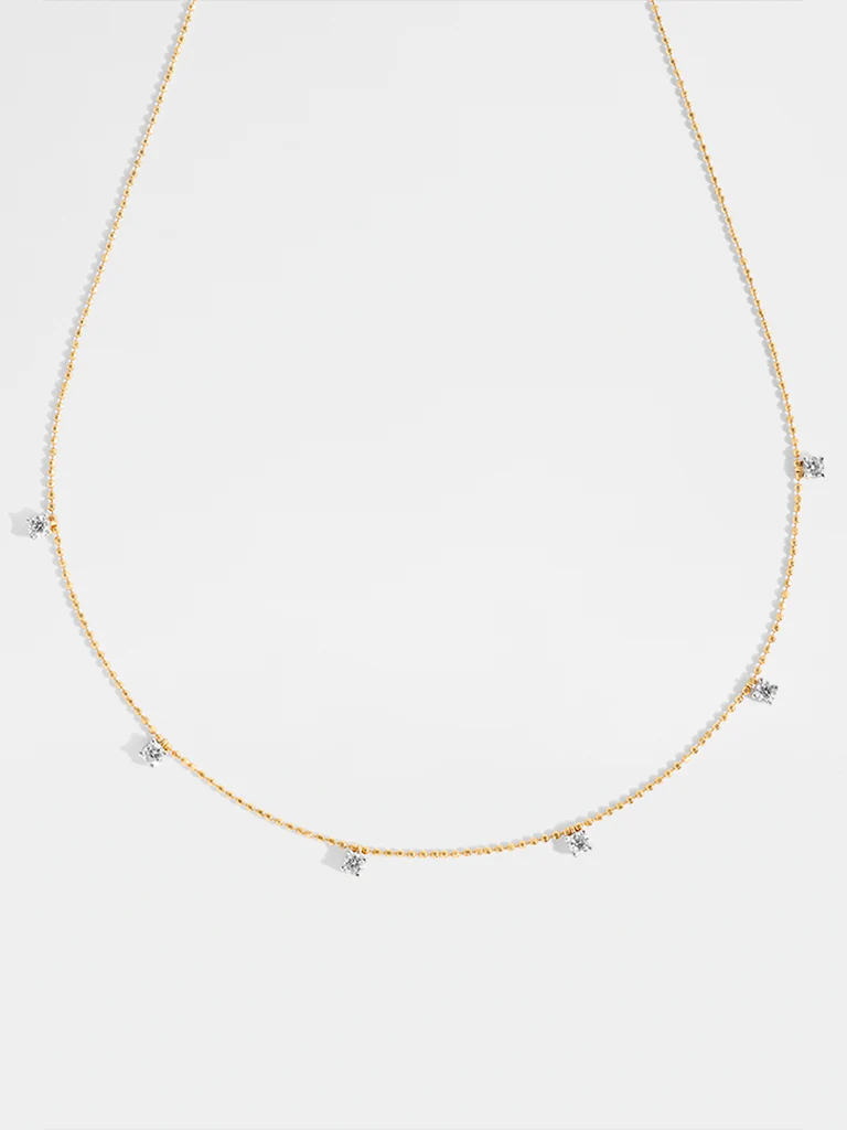 Yellow Lab Diamond Dangle Necklace - Image 3