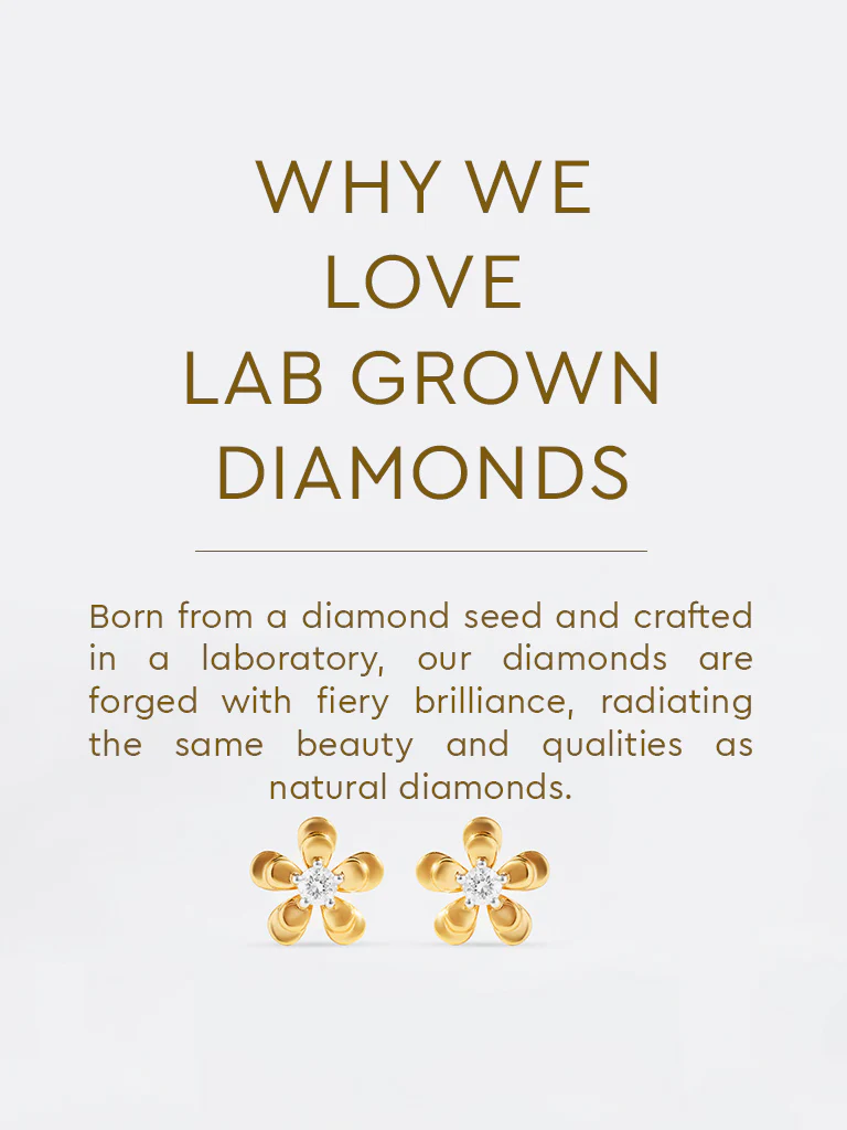 Yellow Lab Diamond Flower Earrings - Image 5