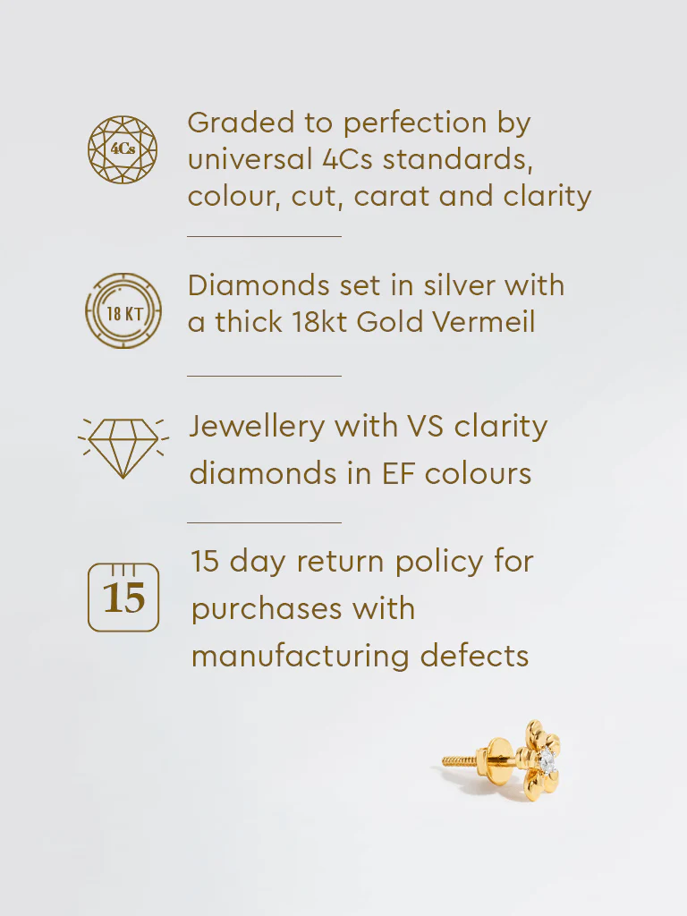 Yellow Lab Diamond Flower Earrings - Image 6