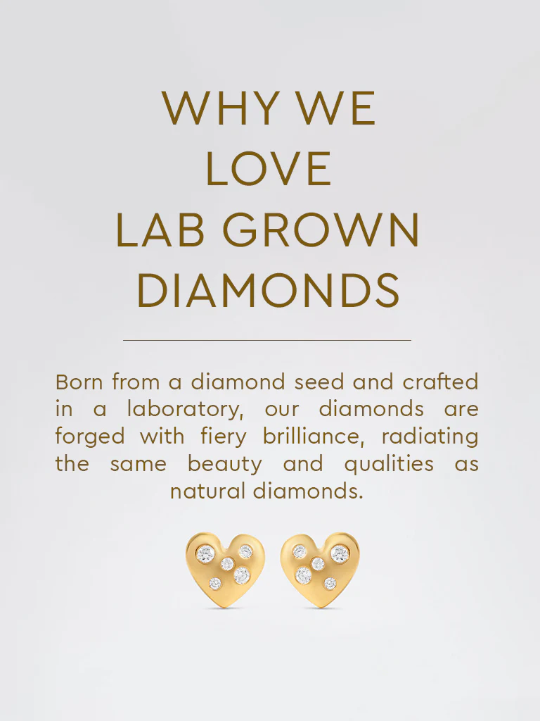 Yellow Lab Diamond Heart Earrings - Image 5