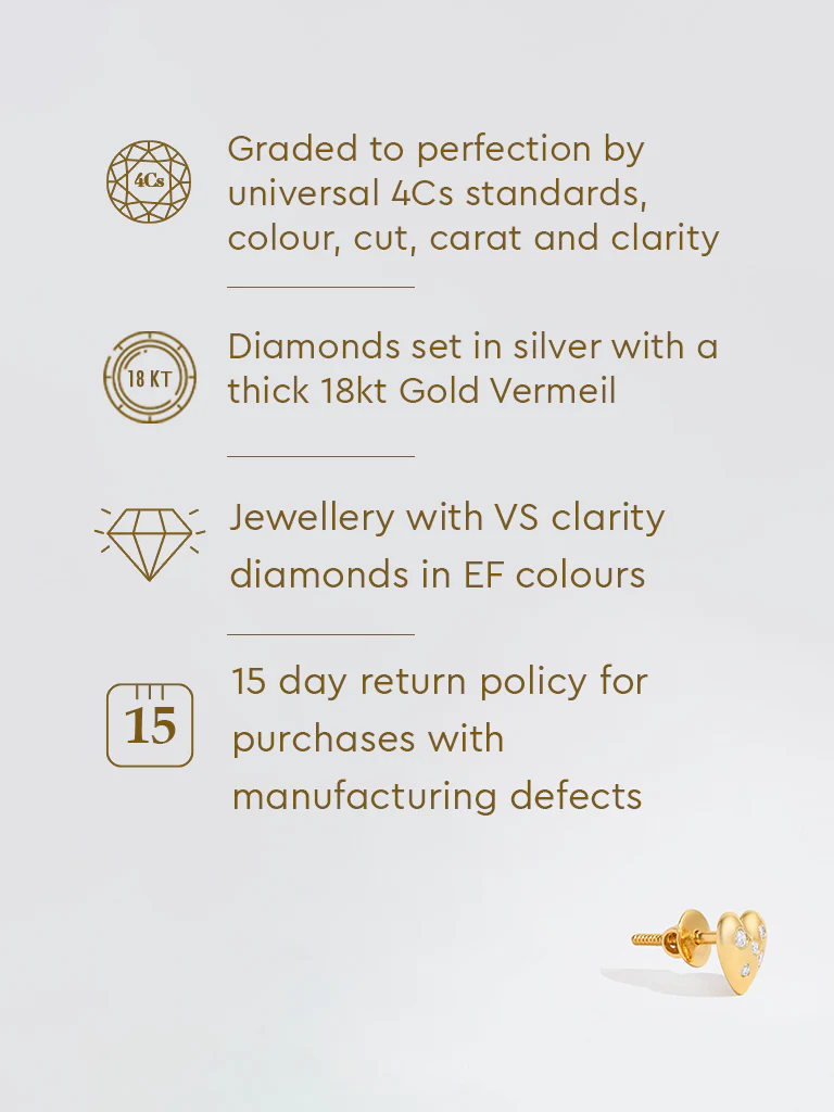 Yellow Lab Diamond Heart Earrings - Image 6