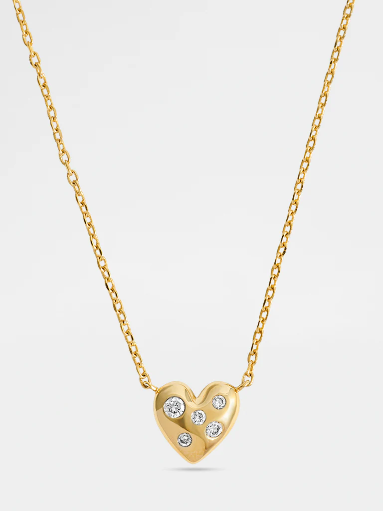 Yellow Lab Diamond Heart Necklace - Image 3