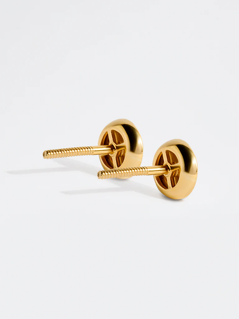Yellow Lab Diamond Star Disc Earrings - Image 4