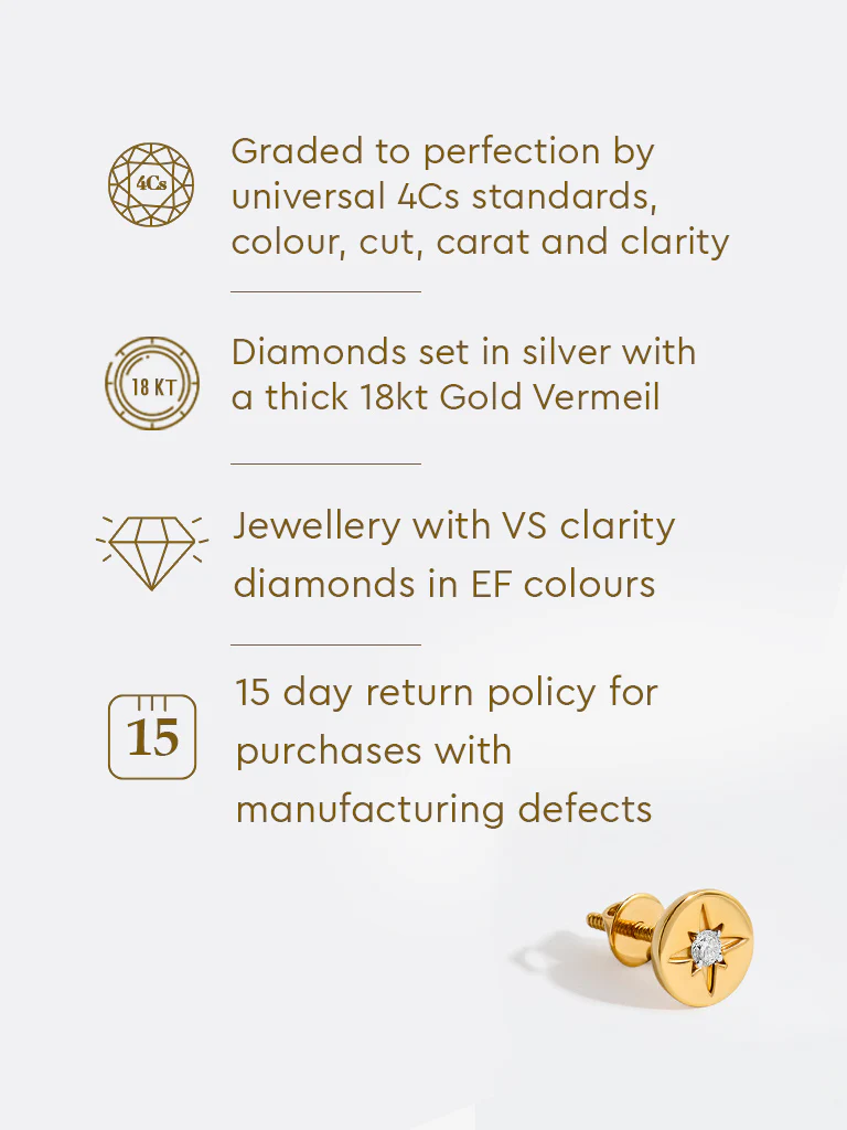 Yellow Lab Diamond Star Disc Earrings - Image 6