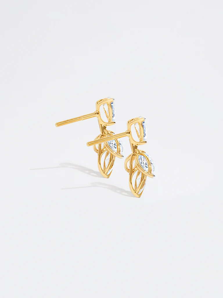 Lab Diamond Drop Earrings - Image 4