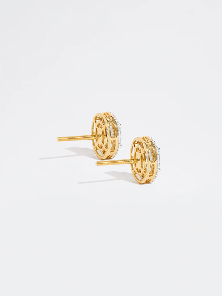 Oval Double Halo Lab Diamond Stud Earrings - Image 4