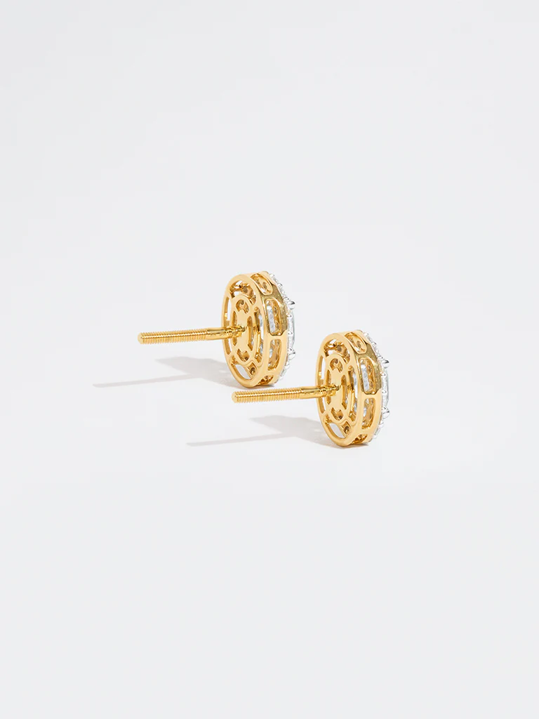 Oval Halo Lab Diamond Stud Earrings - Image 4