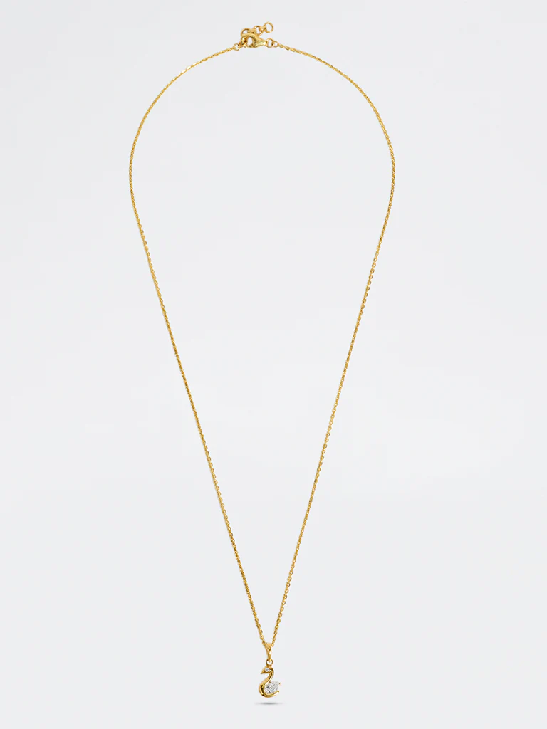 Swan Lab Diamond Pendant Necklace - Image 2