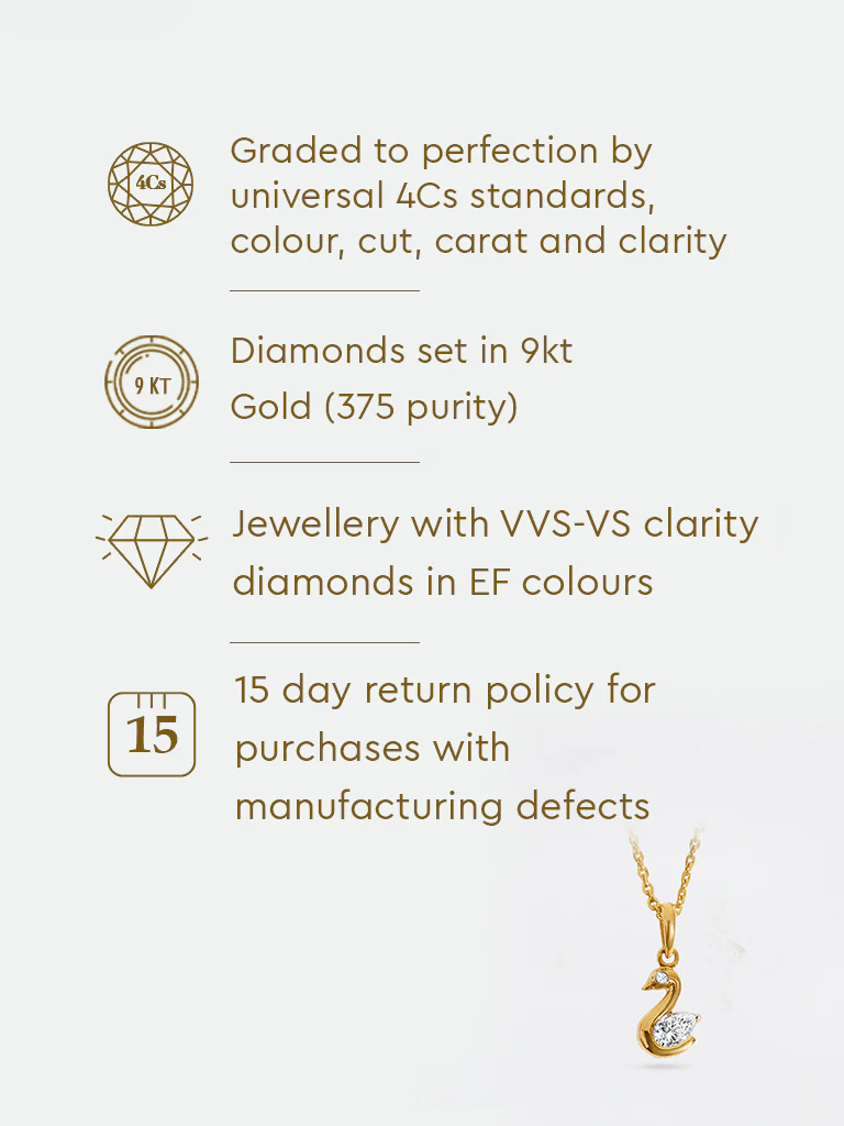 Swan Lab Diamond Pendant Necklace - Image 6