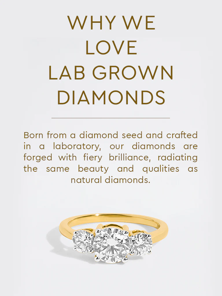 Three Stone Lab Diamond Ring - Image 5