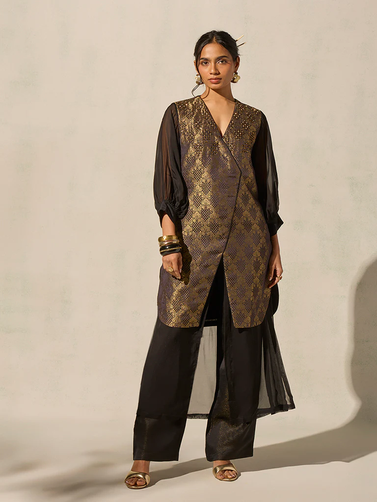 Brocade Kurta β Black - Image 2
