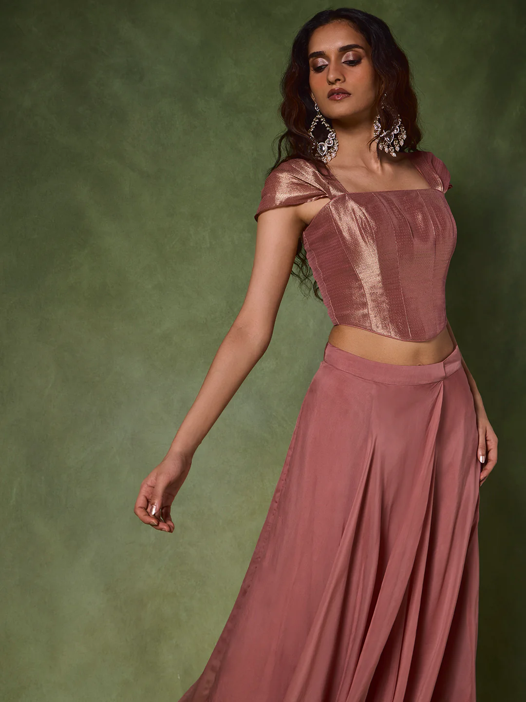 Corset-Style Blouse β Pink