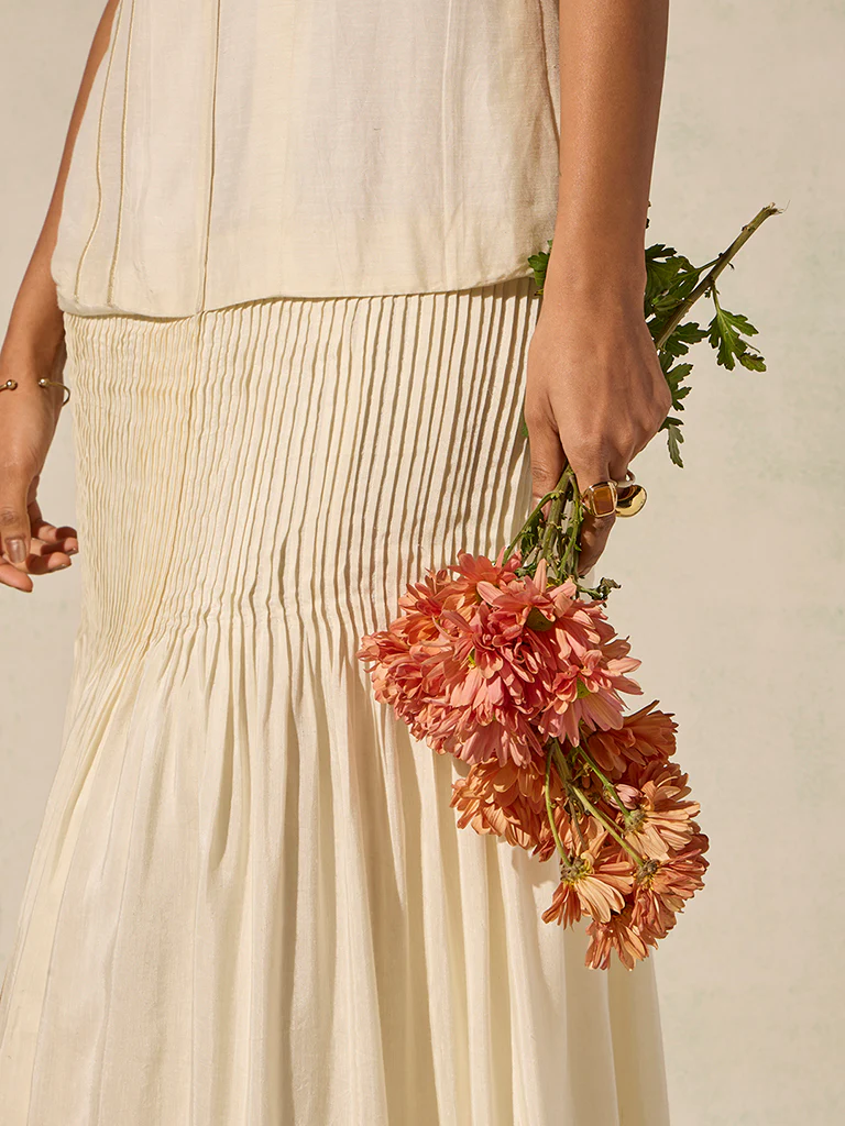 Embroidered Dress - Ivory - Image 4
