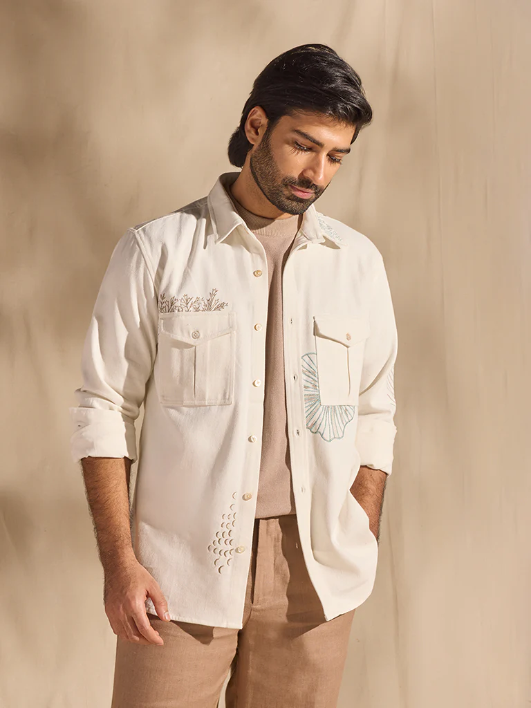 Embroidered Shirt - White - Image 2
