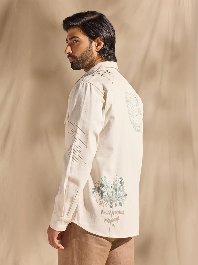 Embroidered Shirt - White - Image 4