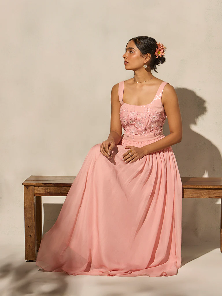 Floral Maxi Dress - Pink - Image 2