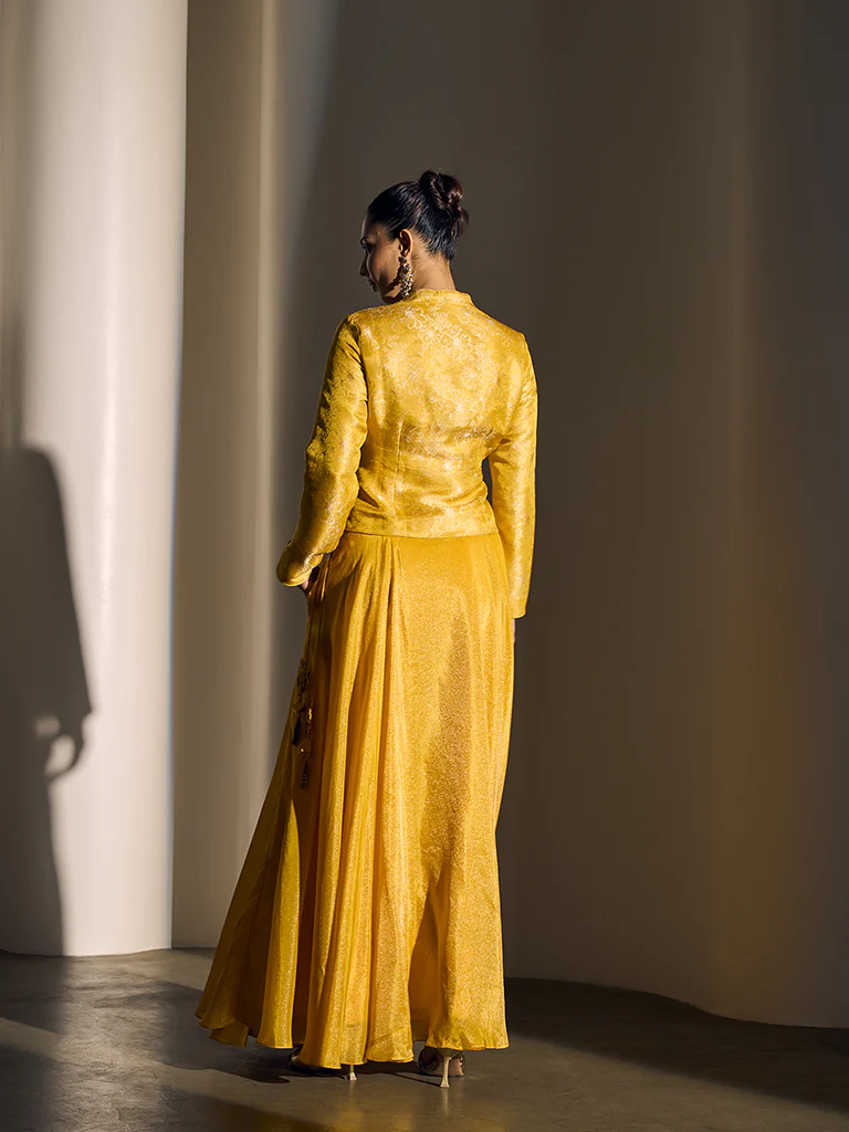 Jacquard Top - Yellow - Image 4