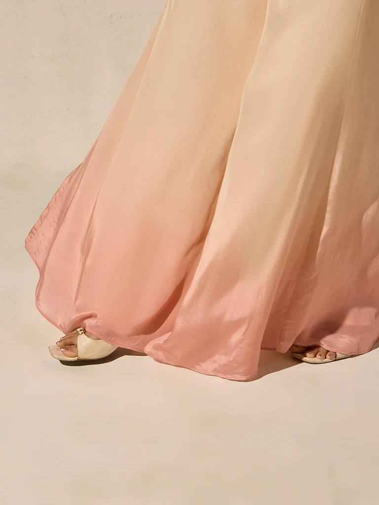 Ombre Wide-Leg Pants - Beige - Image 2
