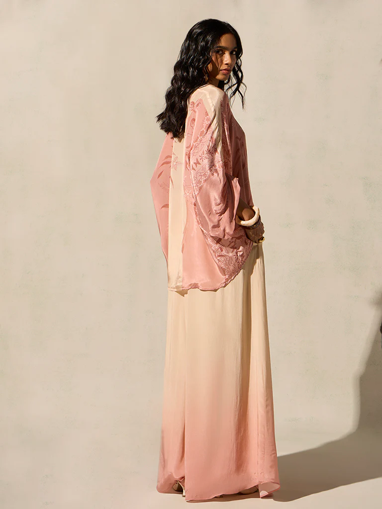 Ombre Wide-Leg Pants - Beige - Image 3