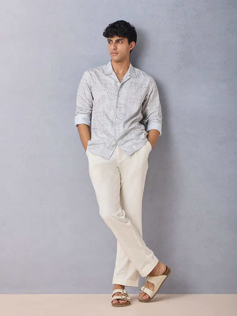 Printed Grey Shirt