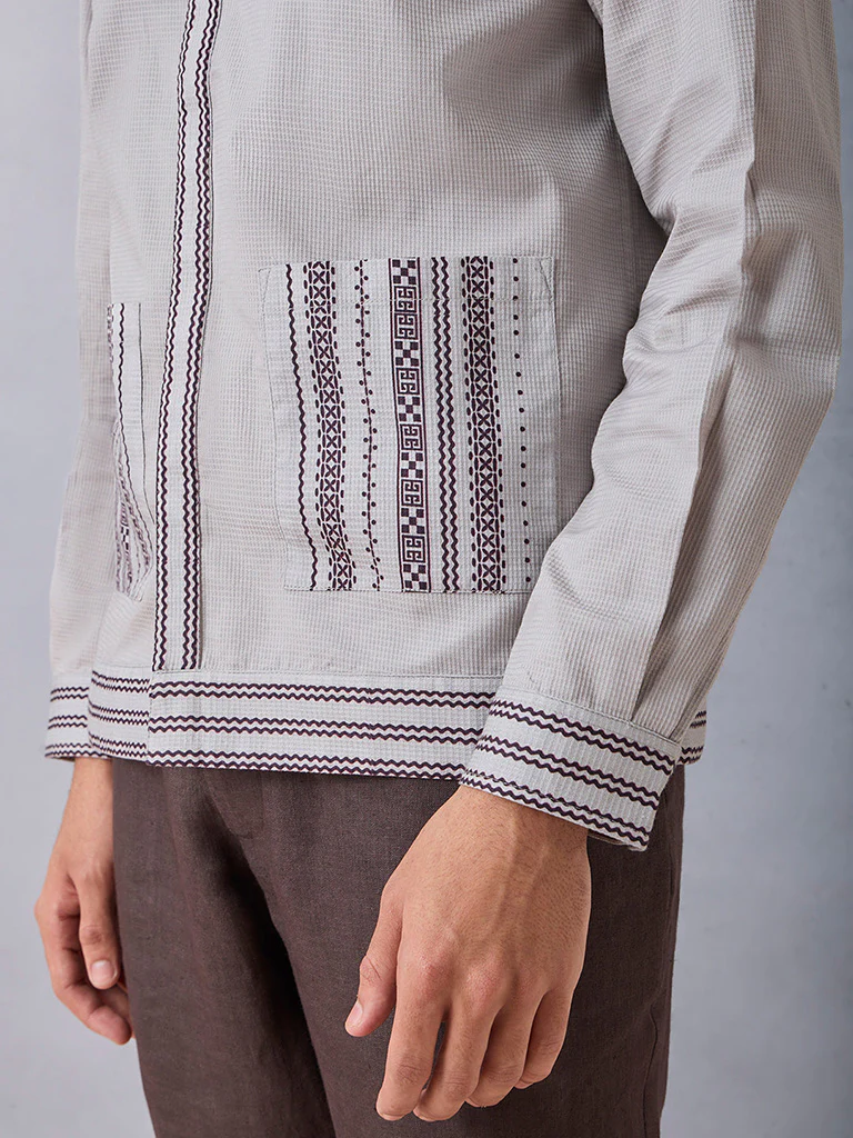Printed Grey Shirt - Image 4
