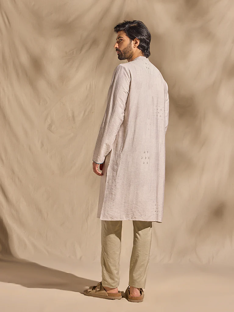 Printed Kurta - Grey - Image 4