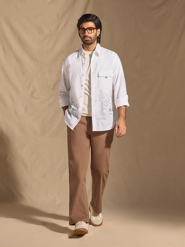 Printed Shirt - White