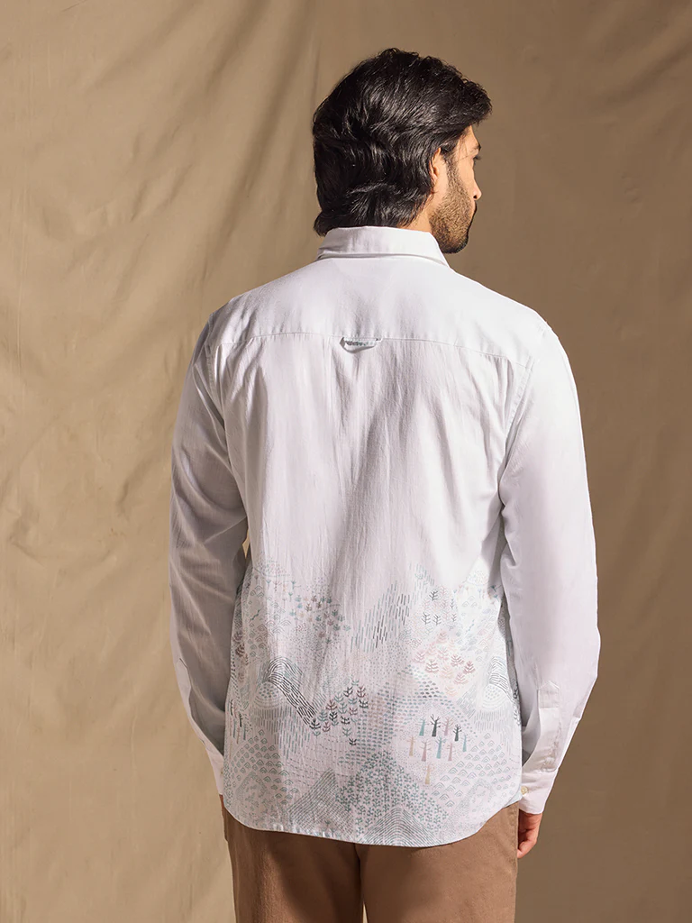Printed Shirt - White - Image 4