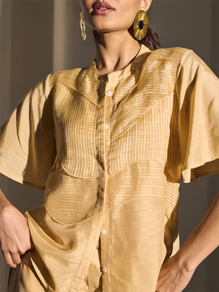 Self-Patterned Top - Cream - Image 3