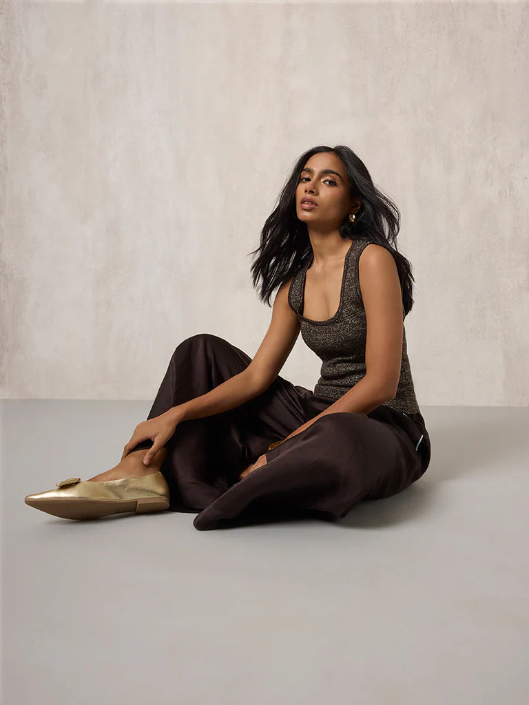 Shimmer Brown Tank Top - Image 2