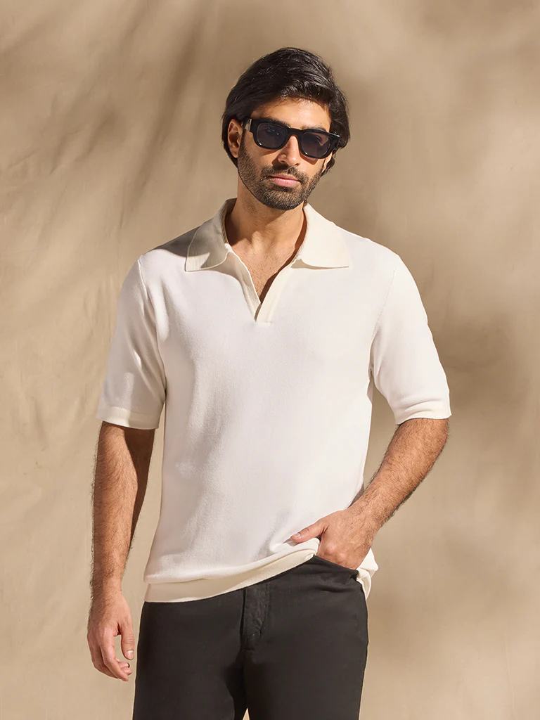 Solid Polo T-Shirt - White