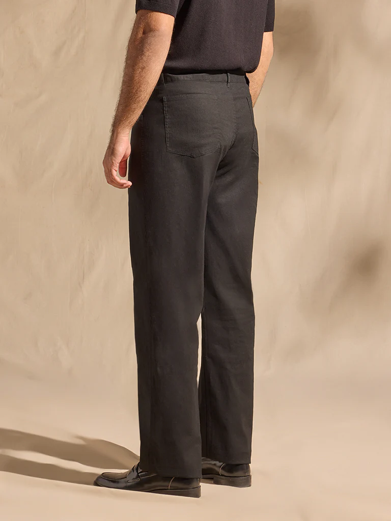 Solid Trousers - Black - Image 4