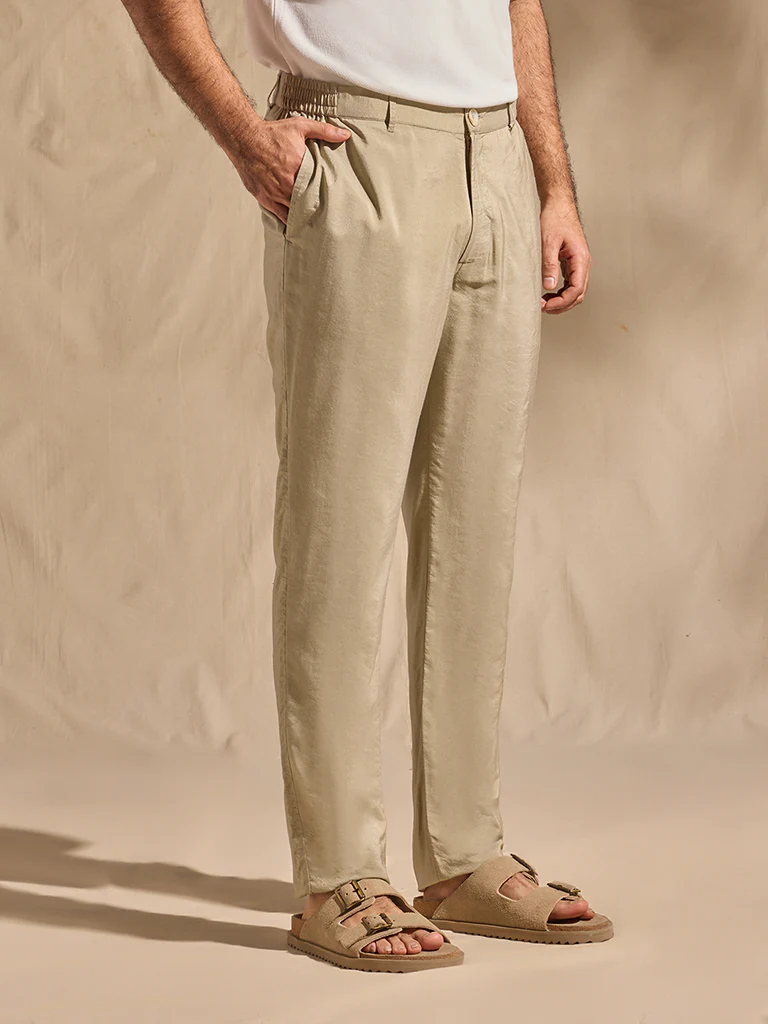 Solid Trousers - Oyester