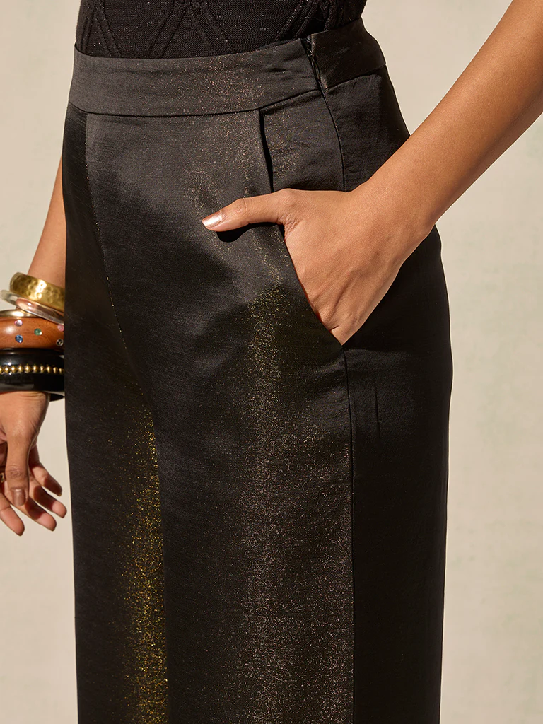 Straight-Leg Pants - Black - Image 2