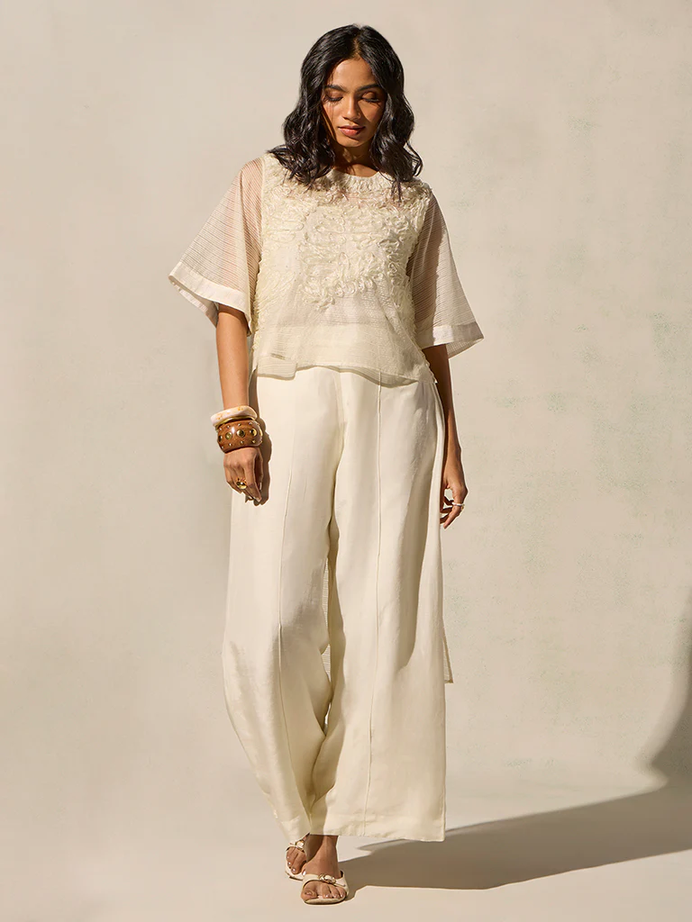 Straight-Leg Pants - Ivory - Image 2