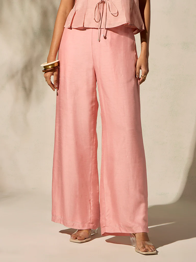 Straight-Leg Pants - Pink