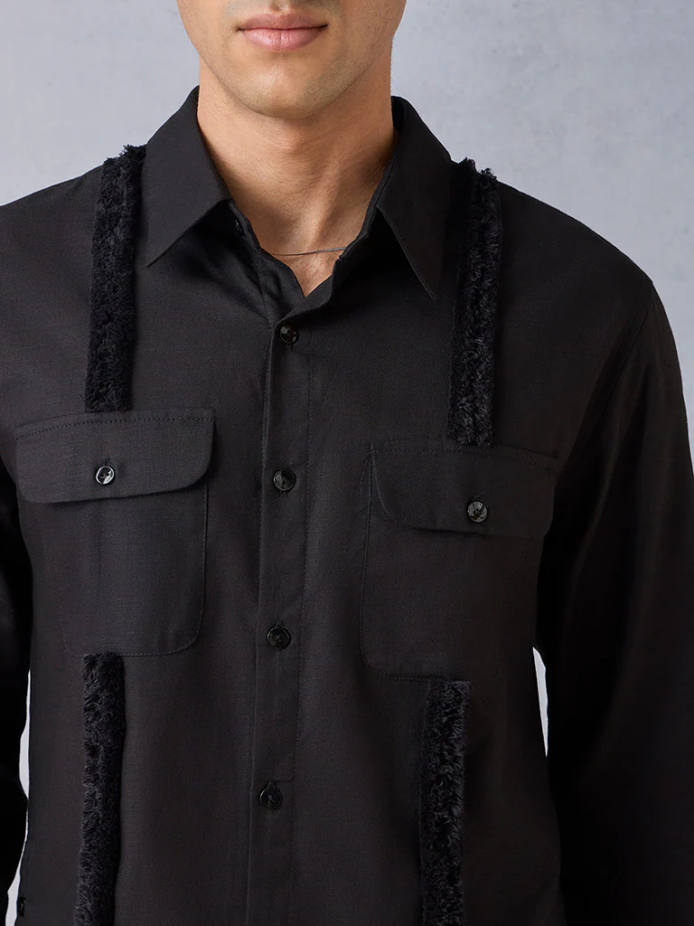 Textured Black Shirt - Image 4