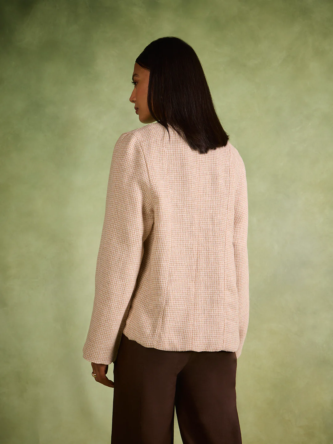 Textured Jacket – Beige - Image 4
