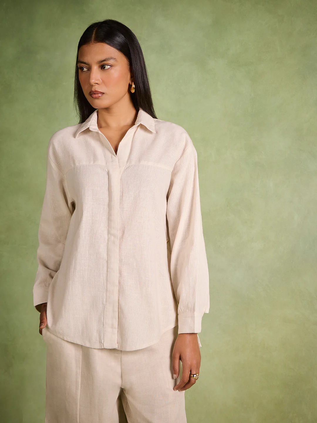 Textured Shirt β Beige - Image 2