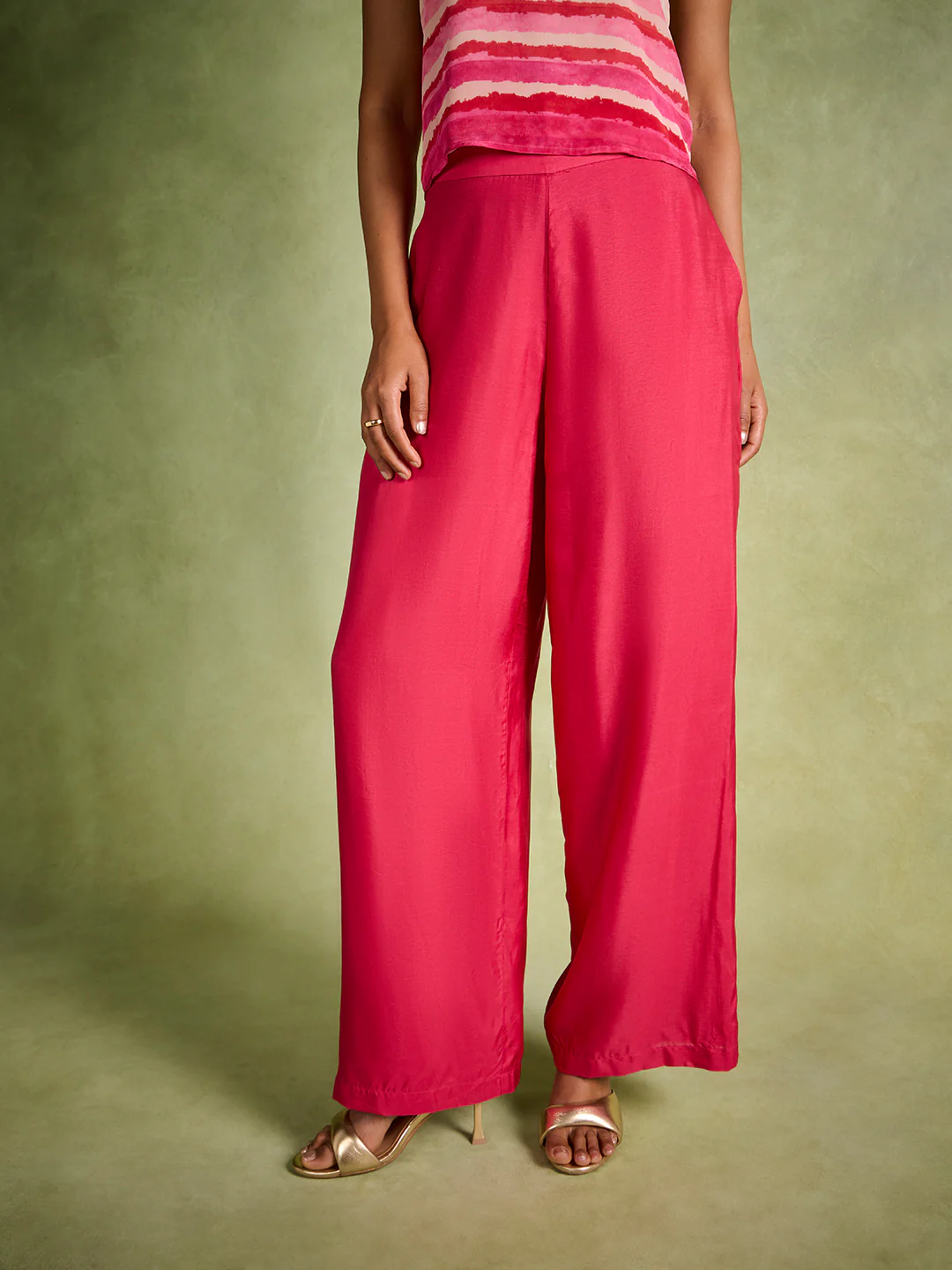 Wide-Leg Pants β Pink