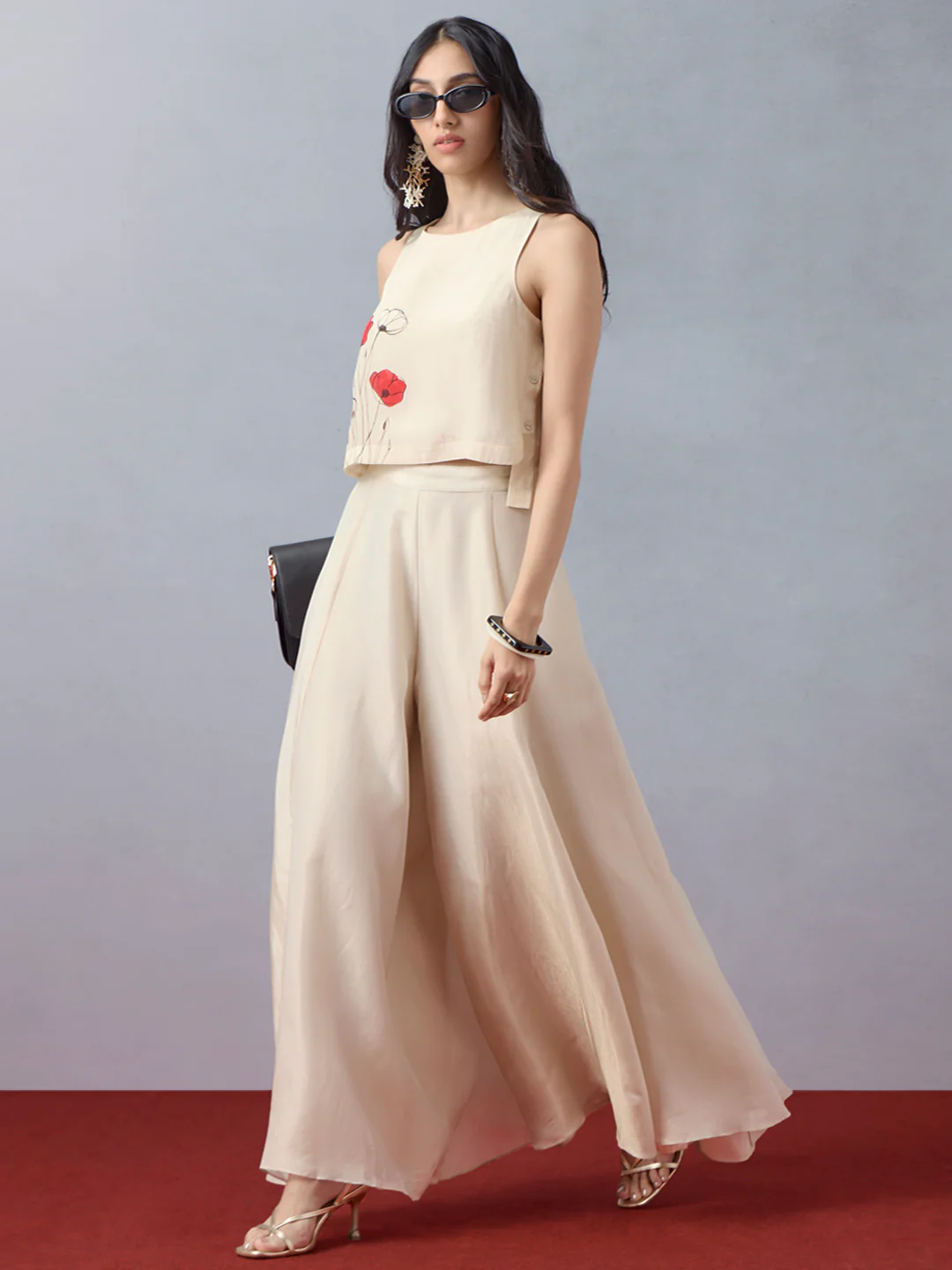 Wide-Leg Palazzos - Beige - Image 2