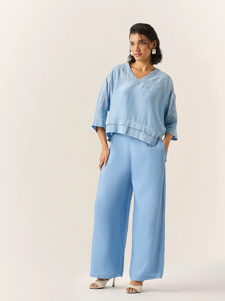 Wide-Leg Pants β Blue - Image 2