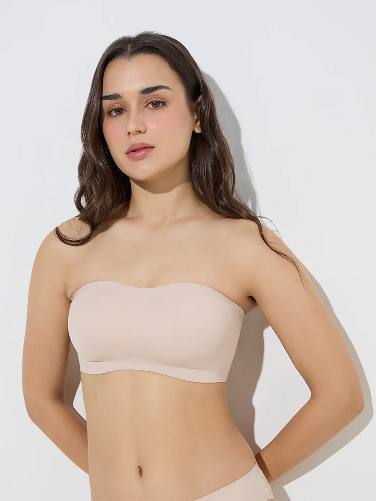 Wunderlove Beige Invisible Supergrip Padded Bra - Image 5
