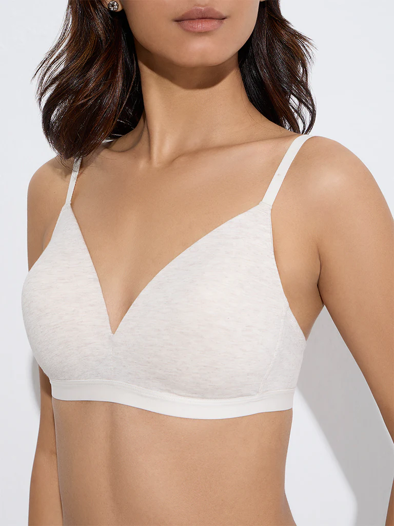 Wunderlove Beige Padded Cotton-Blend Bra - Image 3