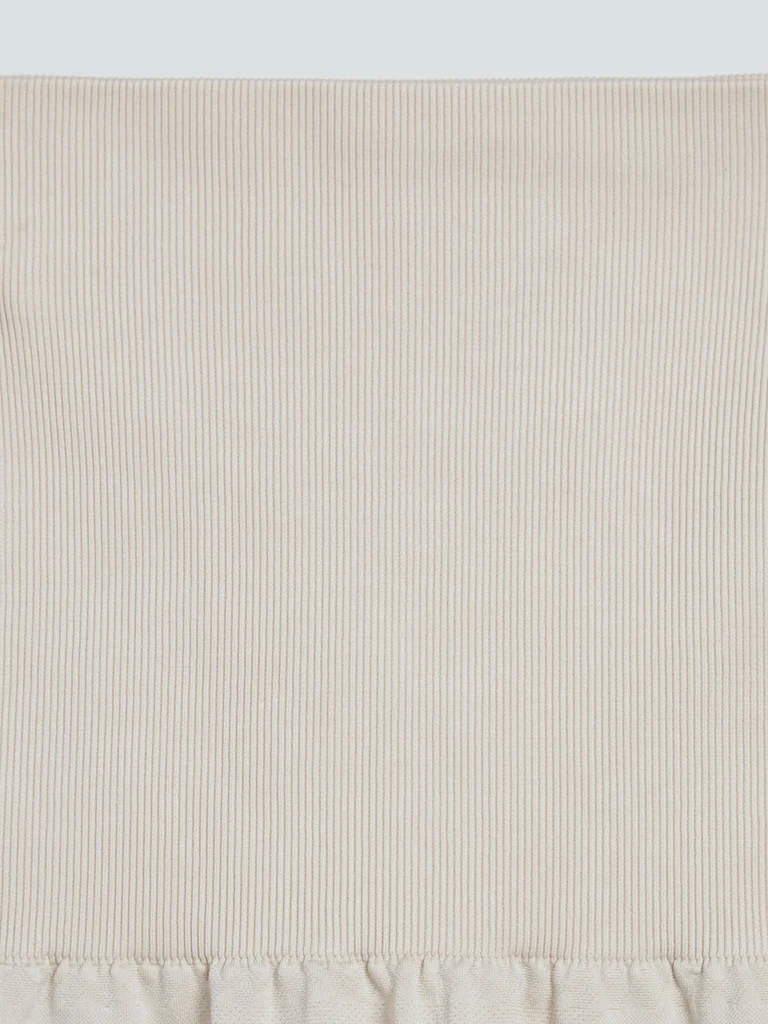 Wunderlove Beige Seam-Free Shaping Longpant - Image 4