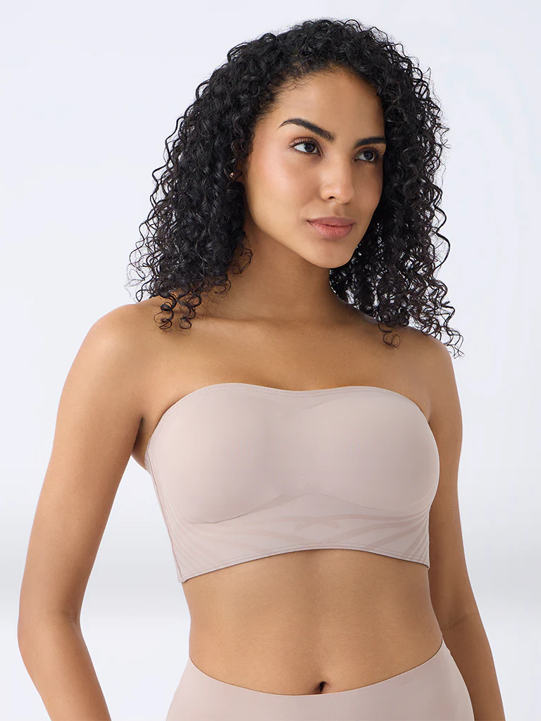 Wunderlove Beige Shadow Sculpt Padded Bandeau Bra - Image 2