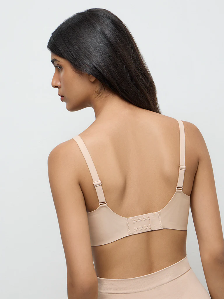 Wunderlove Beige Sling Support Padded Bra - Image 4