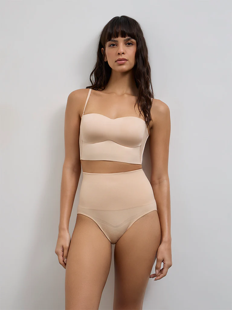 Wunderlove Black and Beige Shapewear Briefs - Pack of 2